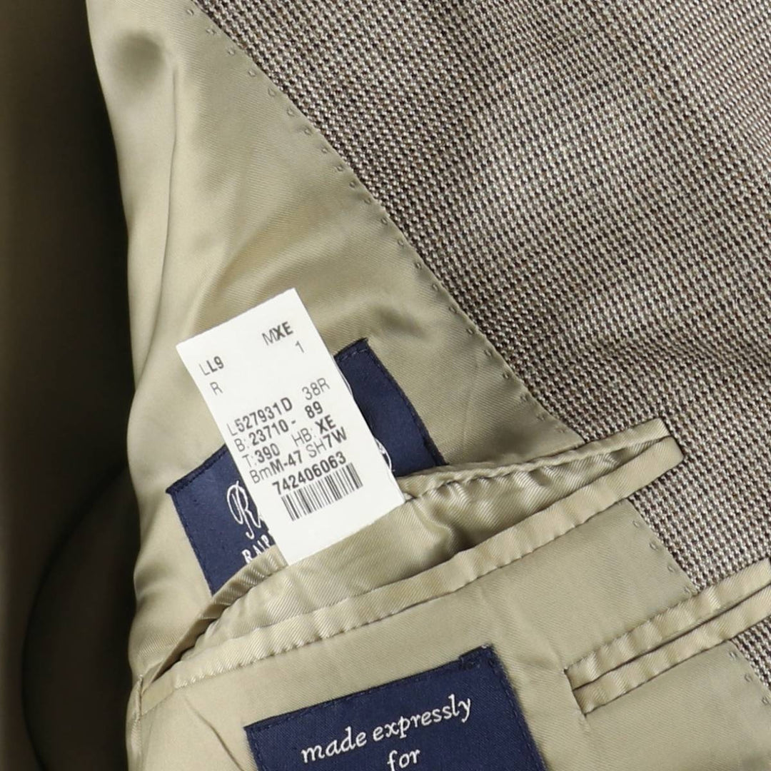 Ralph Lauren wool x silk tailored jacket, made in Canada, men's size M equivalent. silk Beige type Vintage Second Hand