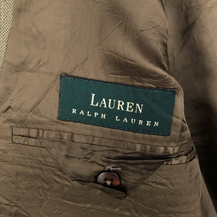 Ralph Lauren Stripe Pattern Alpaca Blend Wool Tailored Jacket, Made in Canada, Men's Size XL (approx.) wool Khaki type sage green Vintage Second Hand
