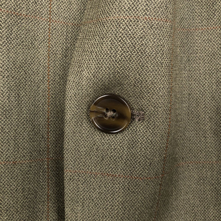 Ralph Lauren Stripe Pattern Alpaca Blend Wool Tailored Jacket, Made in Canada, Men's Size XL (approx.) wool Khaki type sage green Vintage Second Hand