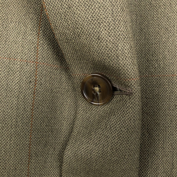 Ralph Lauren Stripe Pattern Alpaca Blend Wool Tailored Jacket, Made in Canada, Men's Size XL (approx.) wool Khaki type sage green Vintage Second Hand