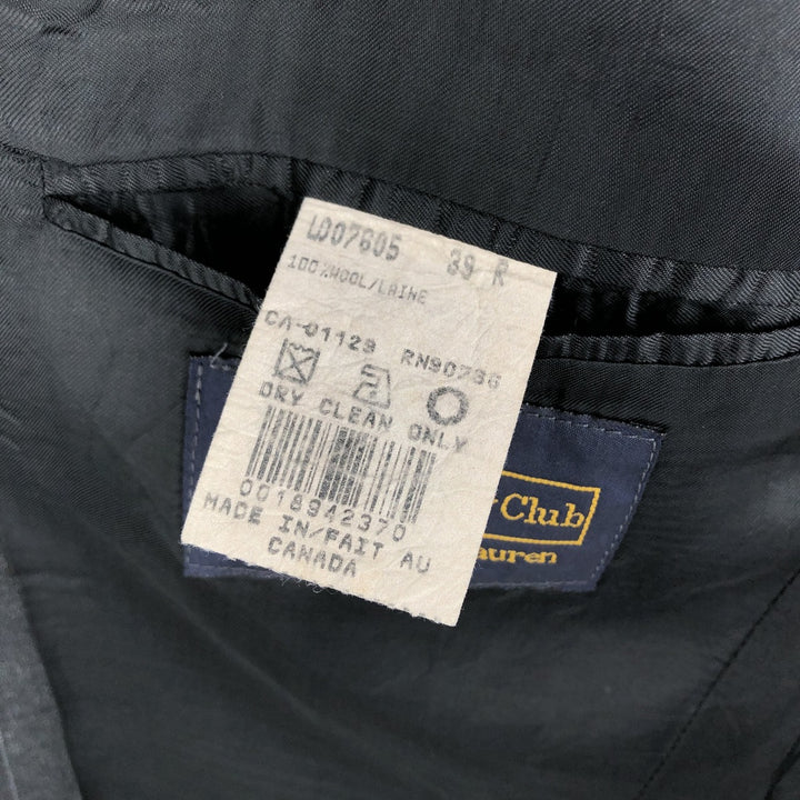 80s-90'S Ralph Lauren POLO UNIVERSITY CLUB Stripe Pattern Wool Tailored Jacket, Made in Canada, Men's Size L (approx.) wool gray type Vintage Second Hand