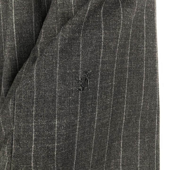 80s-90'S Ralph Lauren POLO UNIVERSITY CLUB Stripe Pattern Wool Tailored Jacket, Made in Canada, Men's Size L (approx.) wool gray type Vintage Second Hand