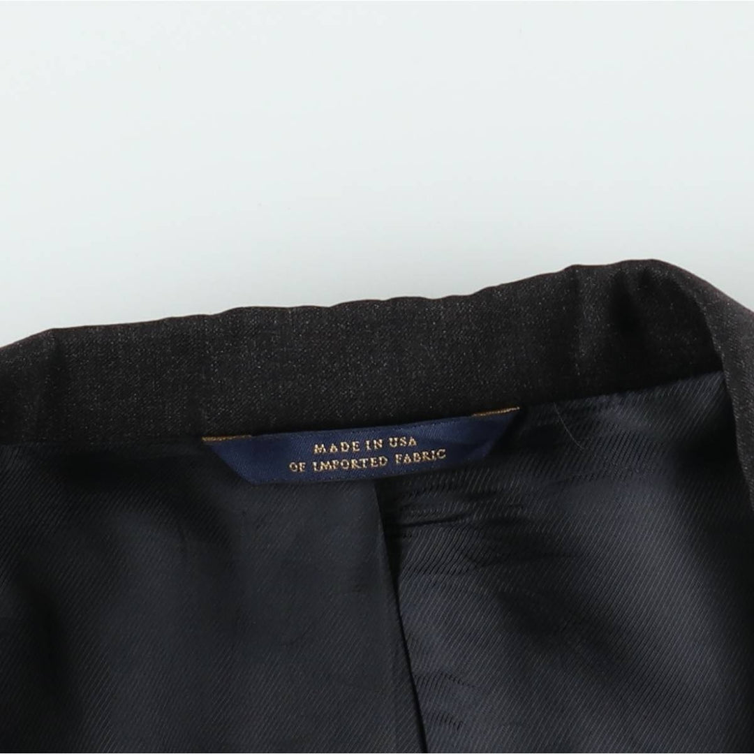 Brooks Brothers 1818 Fitzgerald Wool Tailored Jacket, Made in USA, Men's Size M (approx.) wool black type Vintage Second Hand