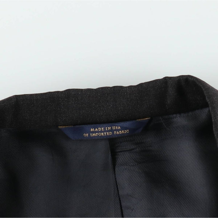 Brooks Brothers 1818 Fitzgerald Wool Tailored Jacket, Made in USA, Men's Size M (approx.) wool black type Vintage Second Hand