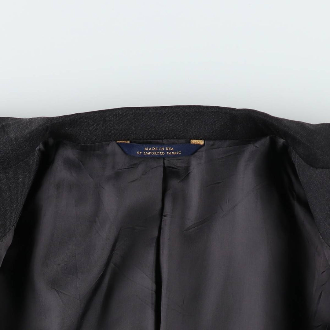 Brooks Brothers 1818 Fitzgerald Wool Tailored Jacket, Made in USA, Men's Size M (approx.) wool Charcoal Vintage Second Hand