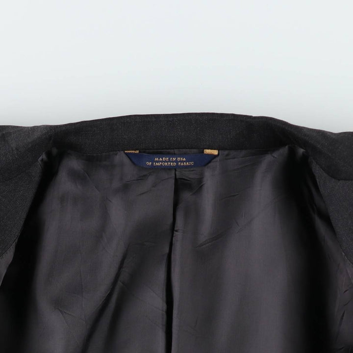 Brooks Brothers 1818 Fitzgerald Wool Tailored Jacket, Made in USA, Men's Size M (approx.) wool Charcoal Vintage Second Hand