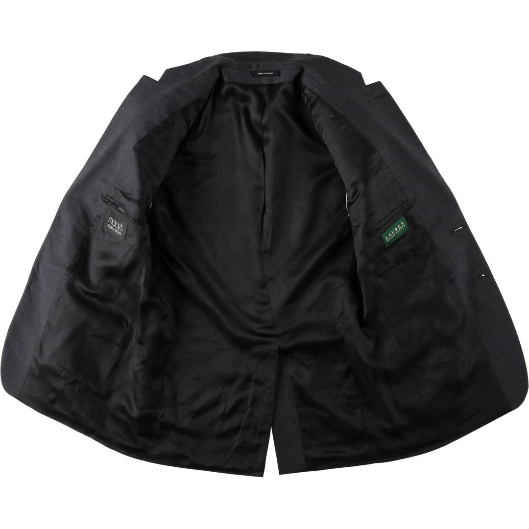 Ralph Lauren tailored jacket, made in Canada, men's size L equivalent. unclear Charcoal Vintage Second Hand