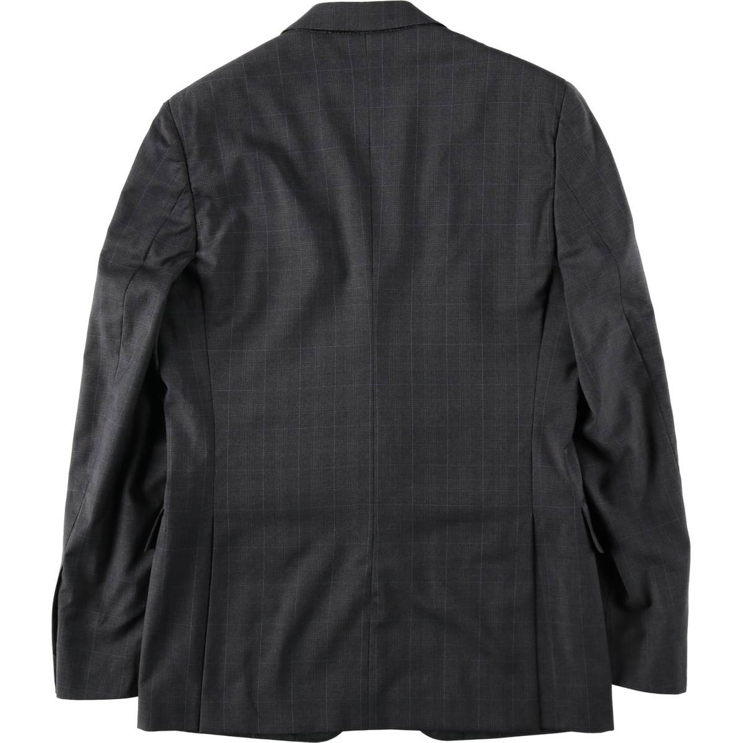 Brooks Brothers 1818 Regent Check Pattern Wool Tailored Jacket, Made in Italy, Men's Size M (approx.) wool gray type Vintage Second Hand