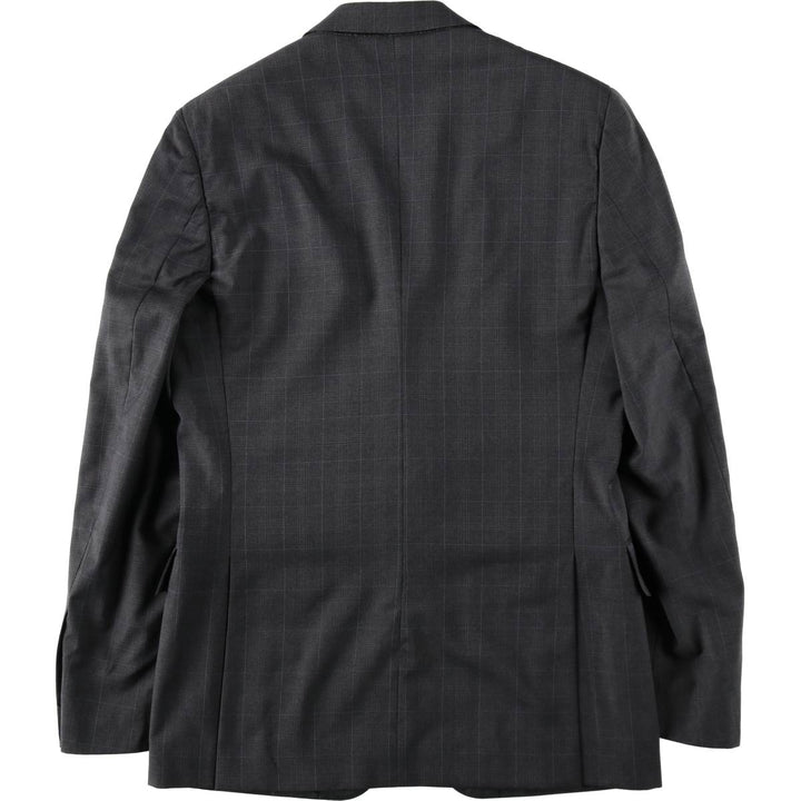 Brooks Brothers 1818 Regent Check Pattern Wool Tailored Jacket, Made in Italy, Men's Size M (approx.) wool gray type Vintage Second Hand