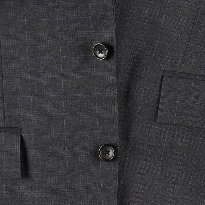 Brooks Brothers 1818 Regent Check Pattern Wool Tailored Jacket, Made in Italy, Men's Size M (approx.) wool gray type Vintage Second Hand