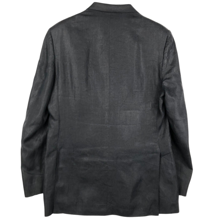Aquascutum linen tailored jacket, men's size XL (approx.) linen navy blue type Vintage Second Hand