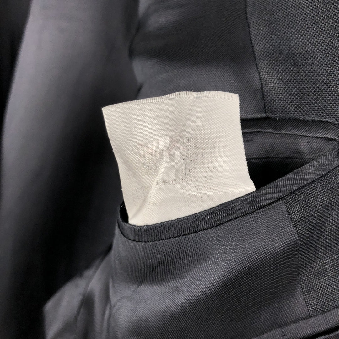 Aquascutum linen tailored jacket, men's size XL (approx.) linen navy blue type Vintage Second Hand
