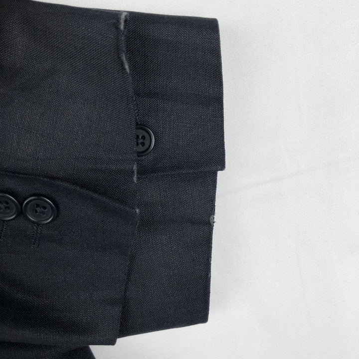 Aquascutum linen tailored jacket, men's size XL (approx.) linen navy blue type Vintage Second Hand