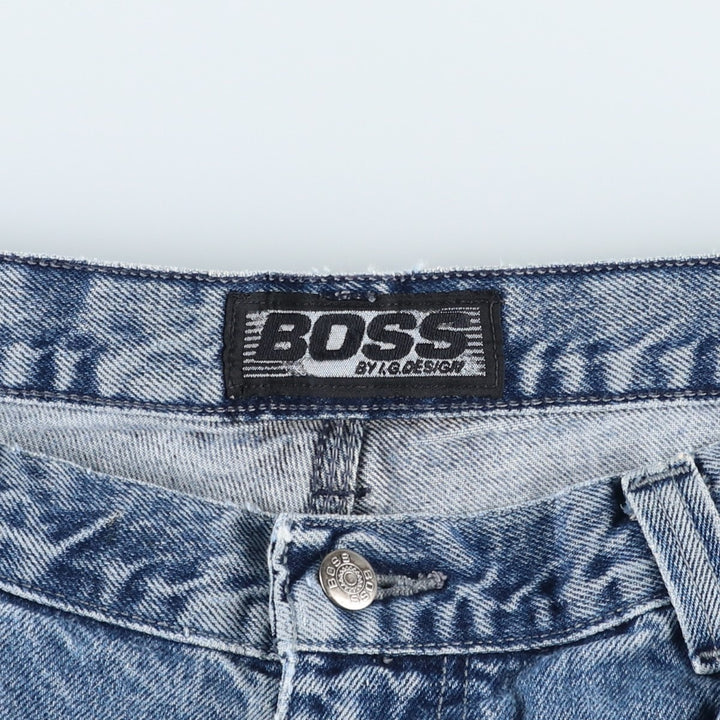 BOSS by IGDESIGN Denim Painter Pants, Men's W33 (approx.) cotton blue type Vintage Second Hand