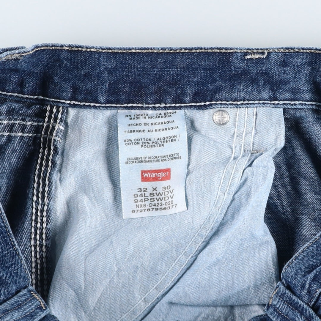 Wrangler Denim Painter Pants for Men, W32 equivalent cotton blue type Vintage Second Hand