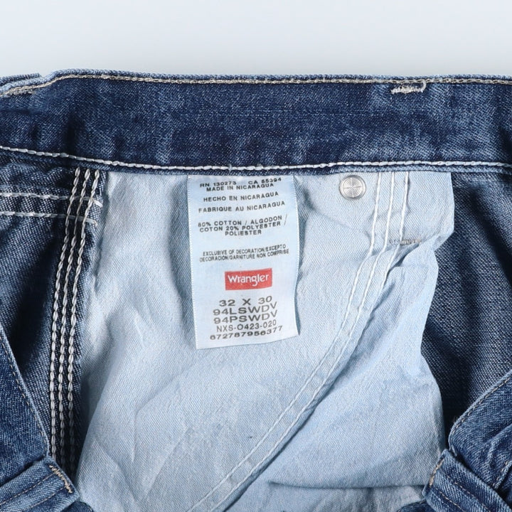 Wrangler Denim Painter Pants for Men, W32 equivalent cotton blue type Vintage Second Hand