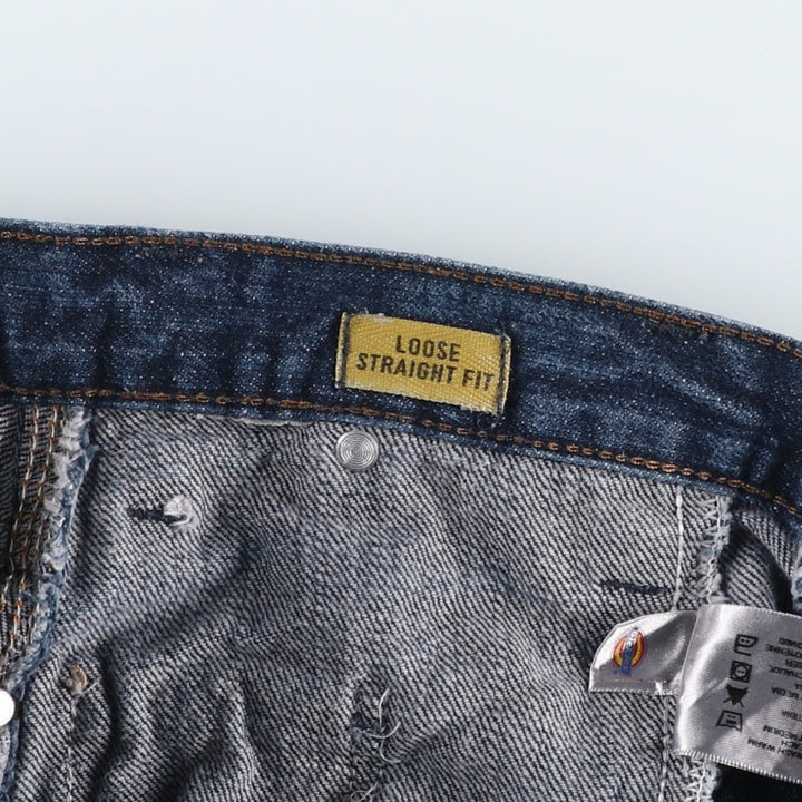 Dickies Loose Straight Fit Denim Painter Pants, Men's W36 (approx.) cotton navy blue type Vintage Second Hand