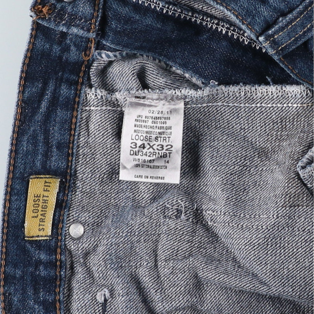 Dickies Loose Straight Fit Denim Painter Pants, Men's W36 (approx.) cotton navy blue type Vintage Second Hand