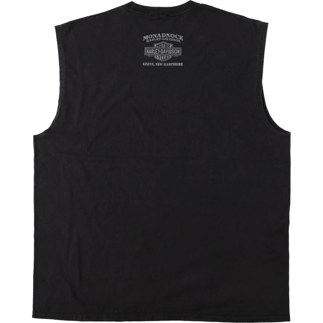 Harley-Davidson Sleeveless Motorcycle Bike T-shirt Men's XL unclear black type Vintage Second Hand