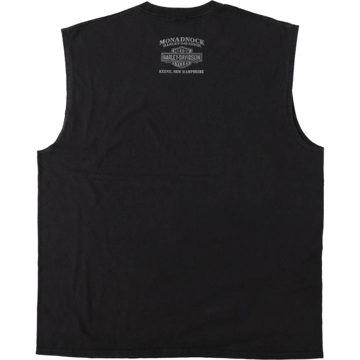 Harley-Davidson Sleeveless Motorcycle Bike T-shirt Men's XL unclear black type Vintage Second Hand