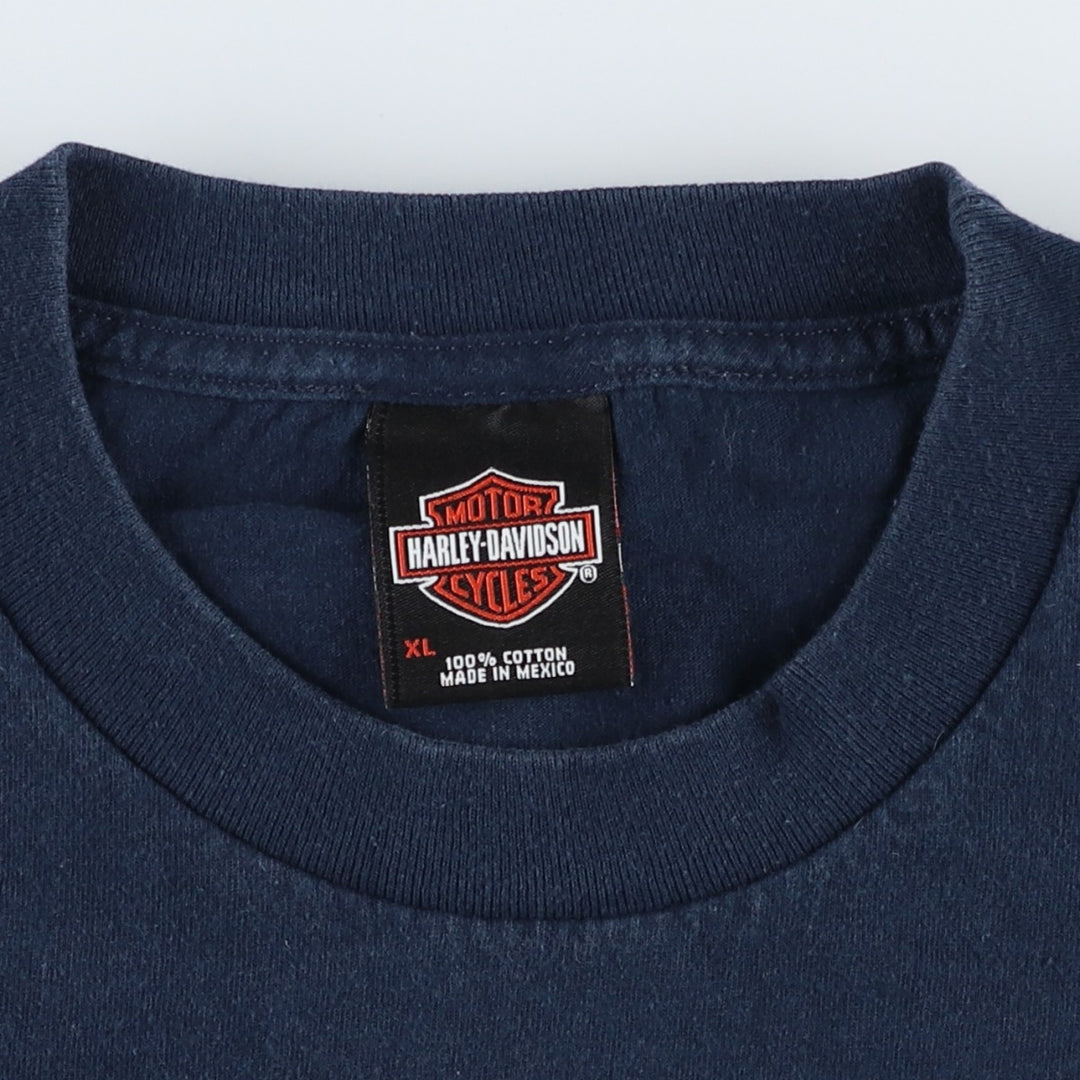 Harley-Davidson Motorcycle Bike T-shirt, Men's XL size cotton navy blue type Vintage Second Hand