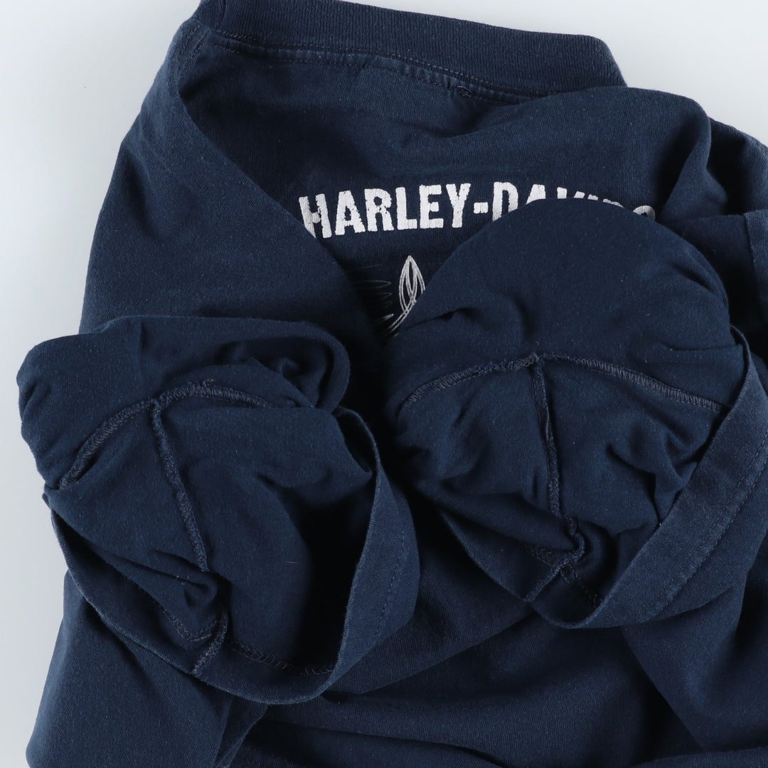 Harley-Davidson Motorcycle Bike T-shirt, Men's XL size cotton navy blue type Vintage Second Hand