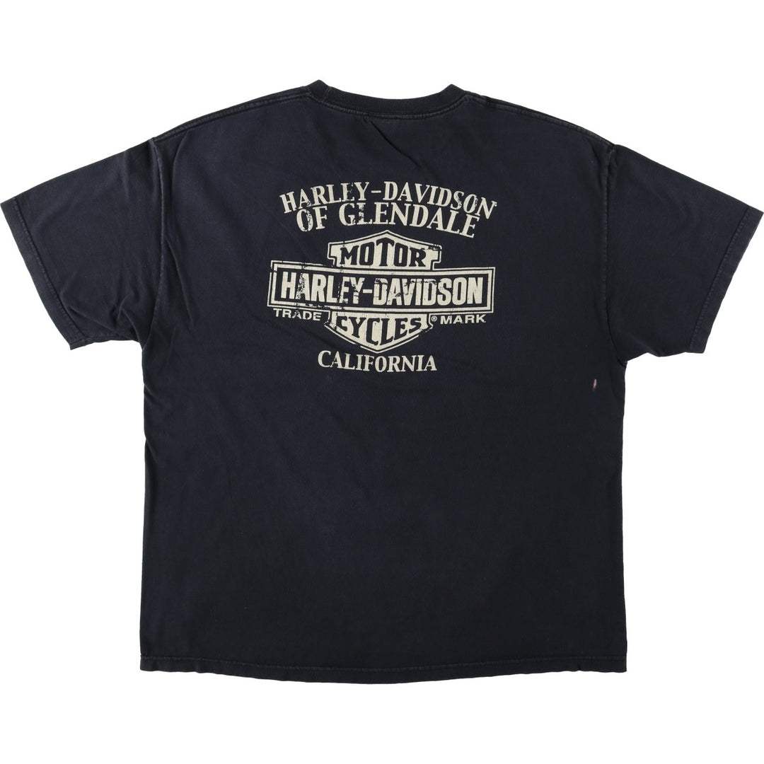 Harley-Davidson Motorcycle Bike T-shirt, Men's XXL cotton black type Vintage Second Hand