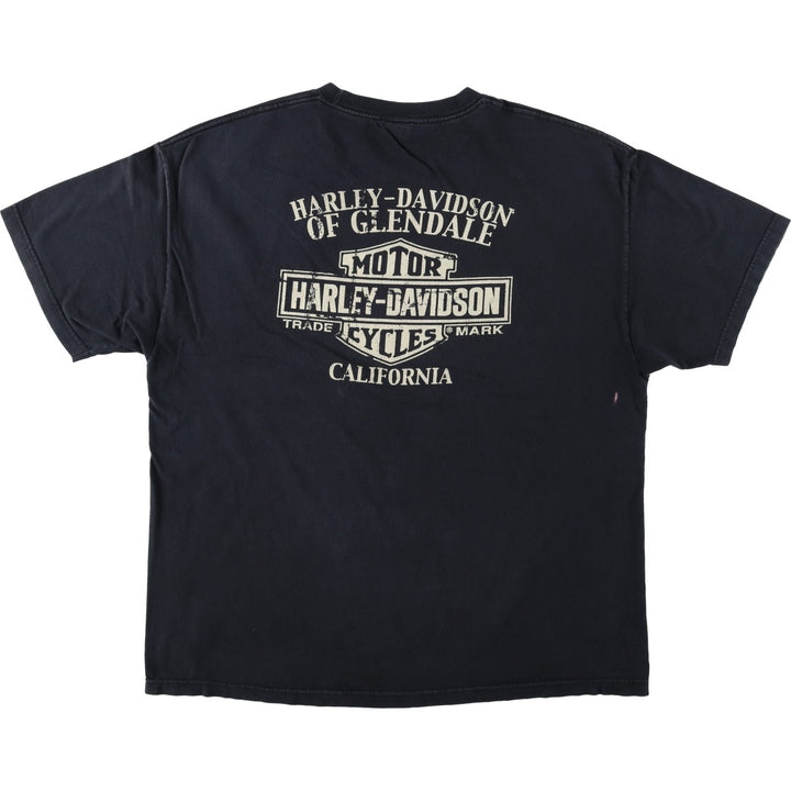 Harley-Davidson Motorcycle Bike T-shirt, Men's XXL cotton black type Vintage Second Hand