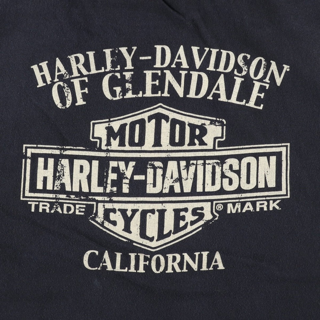 Harley-Davidson Motorcycle Bike T-shirt, Men's XXL cotton black type Vintage Second Hand