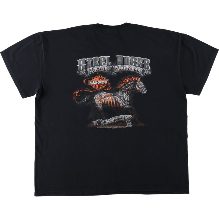 Harley-Davidson Motorcycle Bike T-shirt, Men's XXL cotton black type Vintage Second Hand