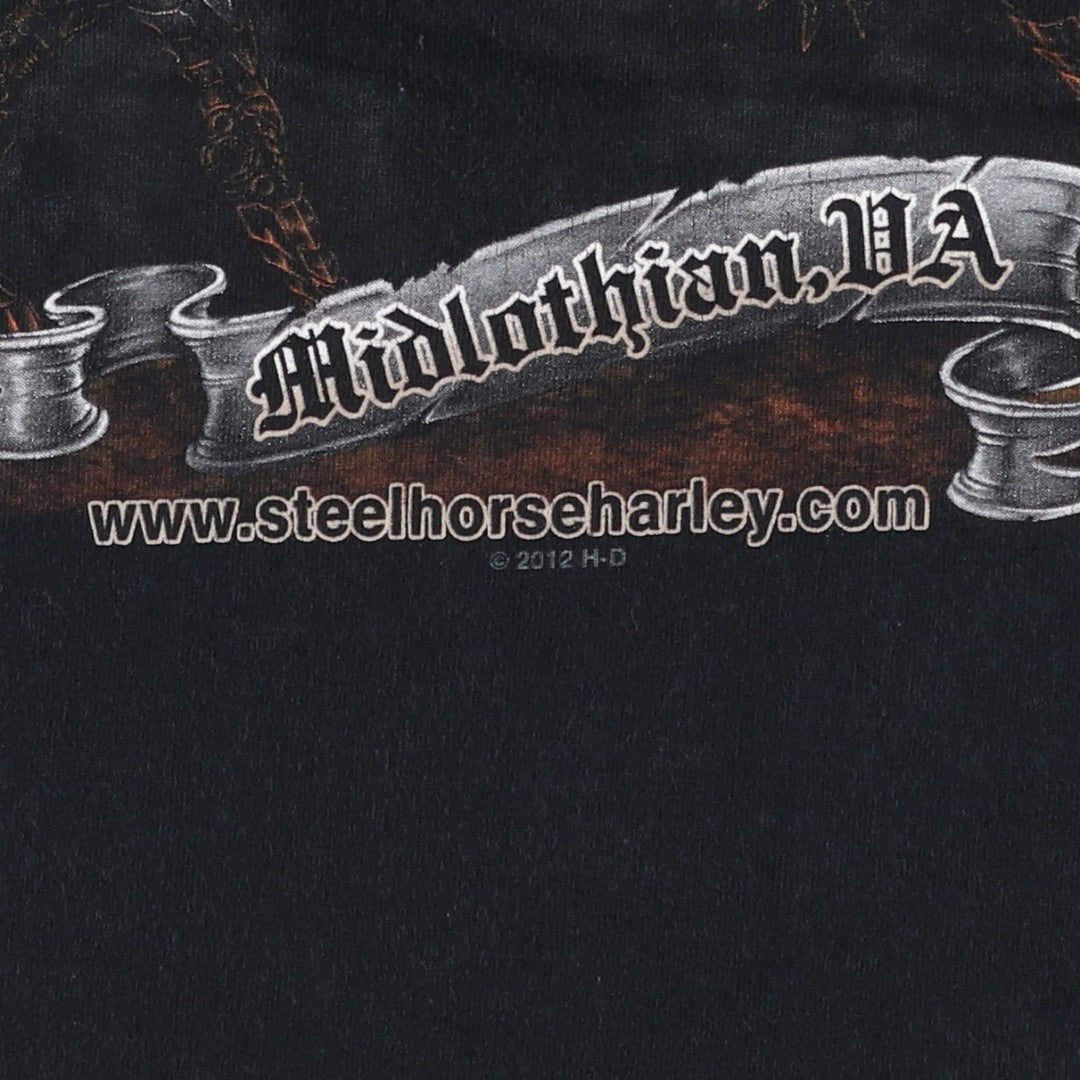 Harley-Davidson Motorcycle Bike T-shirt, Men's XXL cotton black type Vintage Second Hand