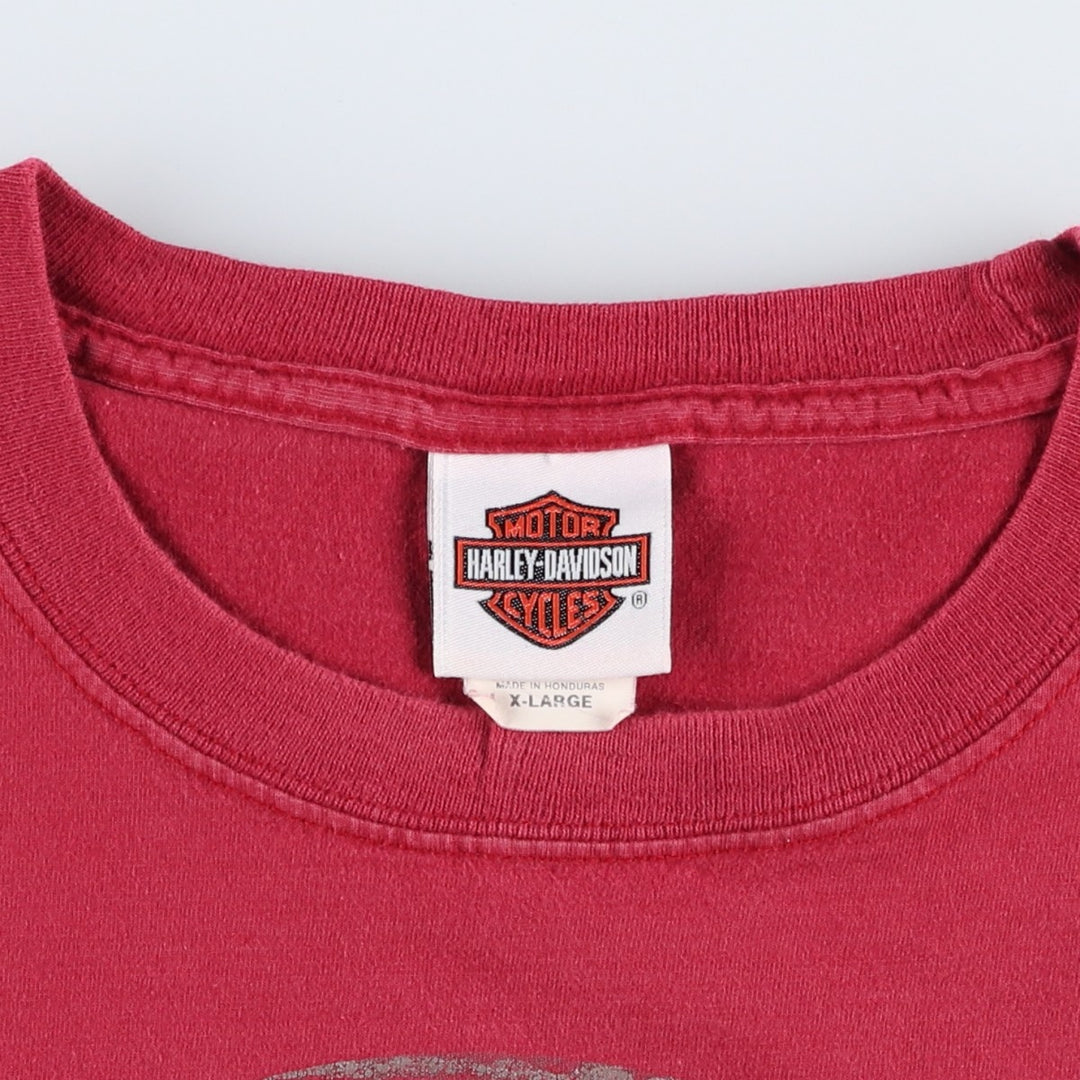 Harley-Davidson Motorcycle Bike T-shirt, Men's XL size cotton red type Vintage Second Hand