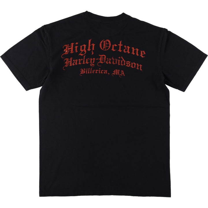 Harley-Davidson Motorcycle Bike T-shirt, Men's Size L cotton black type Vintage Second Hand