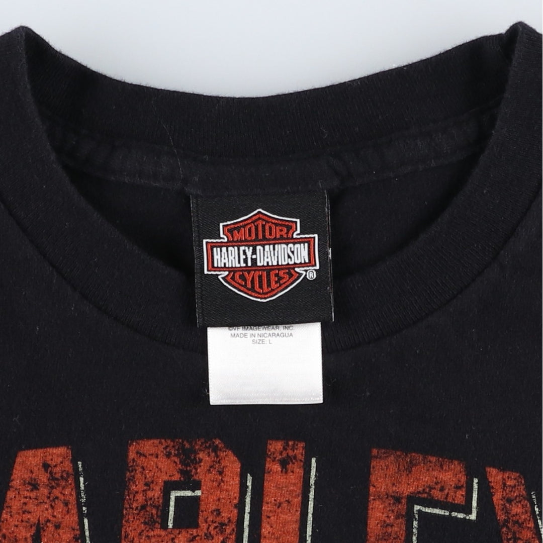 Harley-Davidson Motorcycle Bike T-shirt, Men's Size L cotton black type Vintage Second Hand