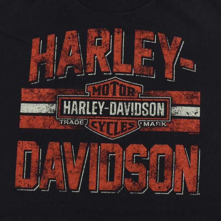 Harley-Davidson Motorcycle Bike T-shirt, Men's Size L cotton black type Vintage Second Hand