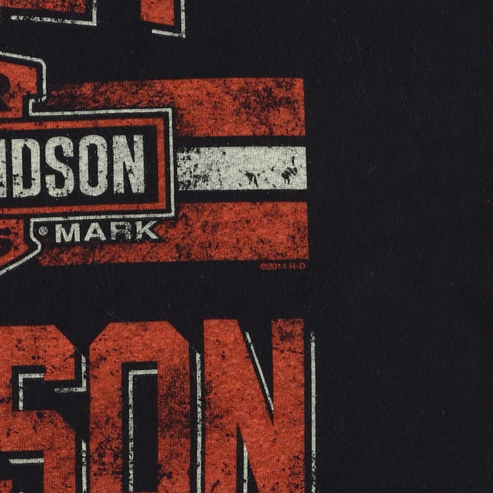 Harley-Davidson Motorcycle Bike T-shirt, Men's Size L cotton black type Vintage Second Hand