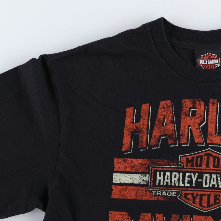 Harley-Davidson Motorcycle Bike T-shirt, Men's Size L cotton black type Vintage Second Hand