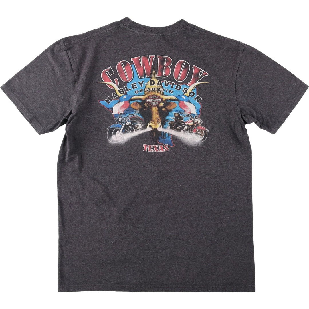 Harley-Davidson Motorcycle Bike T-shirt, Men's Size L cotton Charcoal Vintage Second Hand