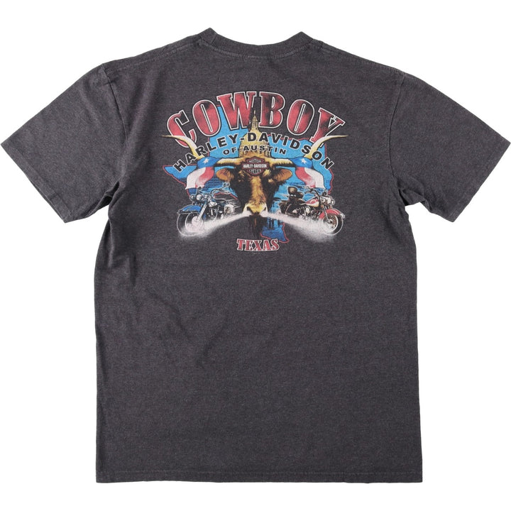Harley-Davidson Motorcycle Bike T-shirt, Men's Size L cotton Charcoal Vintage Second Hand