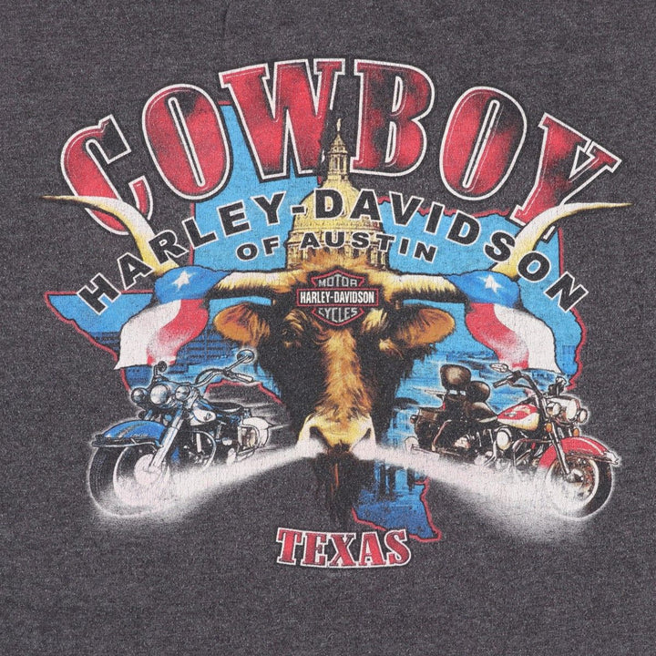 Harley-Davidson Motorcycle Bike T-shirt, Men's Size L cotton Charcoal Vintage Second Hand