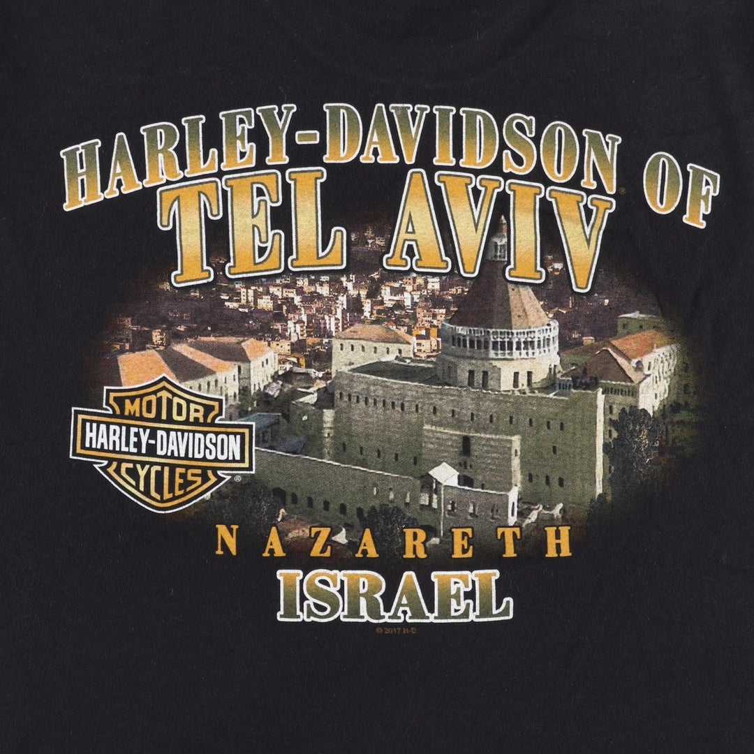 Harley-Davidson Motorcycle Bike T-shirt, Men's Size L cotton black type Vintage Second Hand