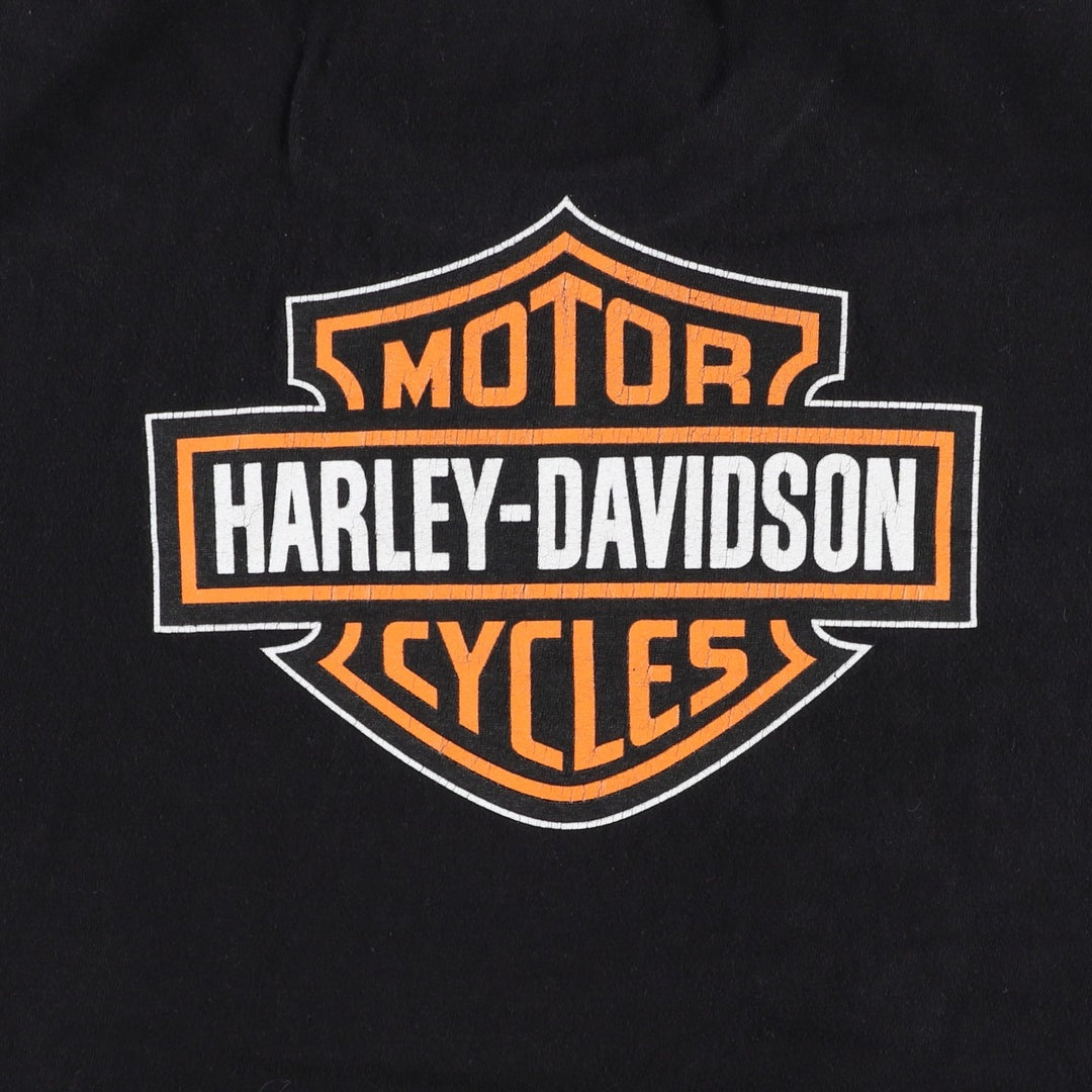 Harley-Davidson Skull Pattern Motorcycle Bike T-shirt Men's XL unclear black type Vintage Second Hand