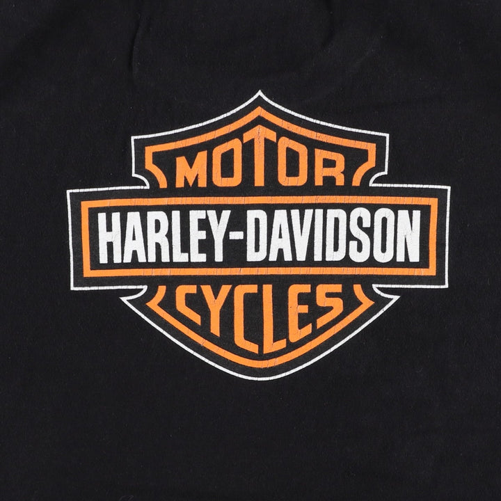 Harley-Davidson Skull Pattern Motorcycle Bike T-shirt Men's XL unclear black type Vintage Second Hand