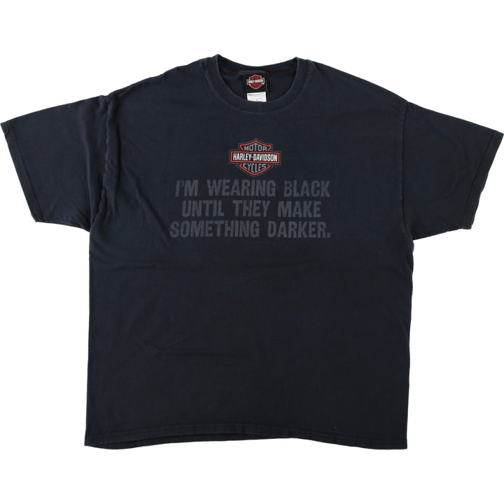 Harley-Davidson Motorcycle Bike T-shirt, Men's XL size cotton black type Vintage Second Hand