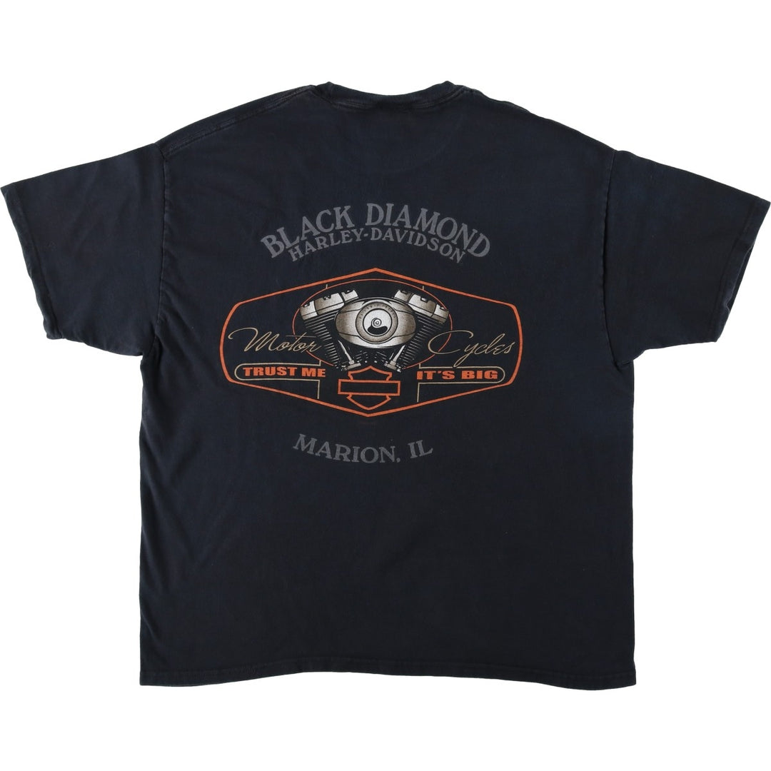 Harley-Davidson Motorcycle Bike T-shirt, Men's XL size cotton black type Vintage Second Hand