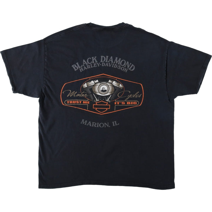 Harley-Davidson Motorcycle Bike T-shirt, Men's XL size cotton black type Vintage Second Hand