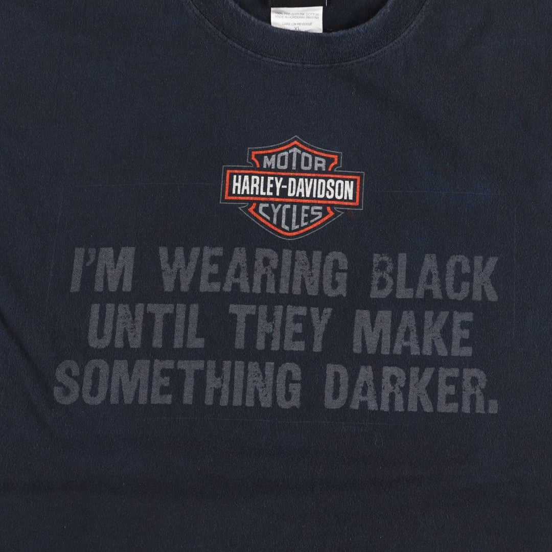 Harley-Davidson Motorcycle Bike T-shirt, Men's XL size cotton black type Vintage Second Hand