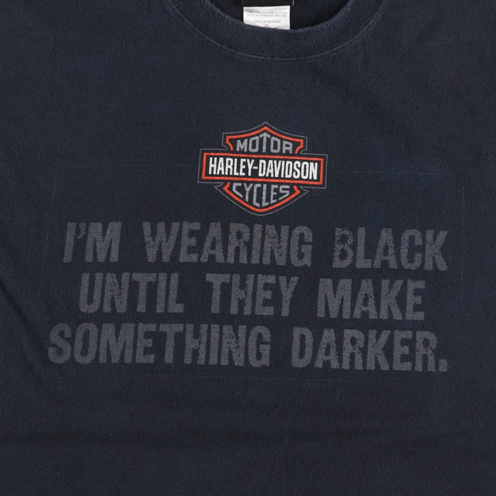 Harley-Davidson Motorcycle Bike T-shirt, Men's XL size cotton black type Vintage Second Hand