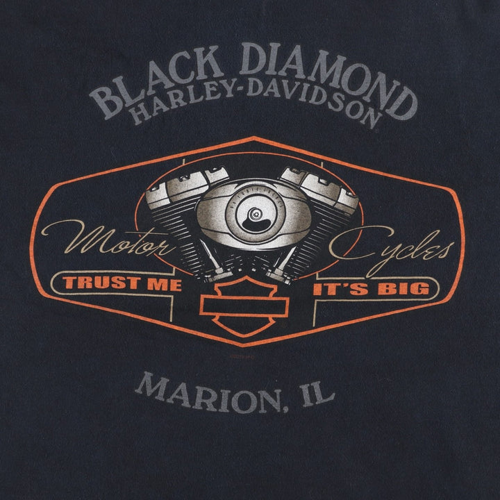 Harley-Davidson Motorcycle Bike T-shirt, Men's XL size cotton black type Vintage Second Hand