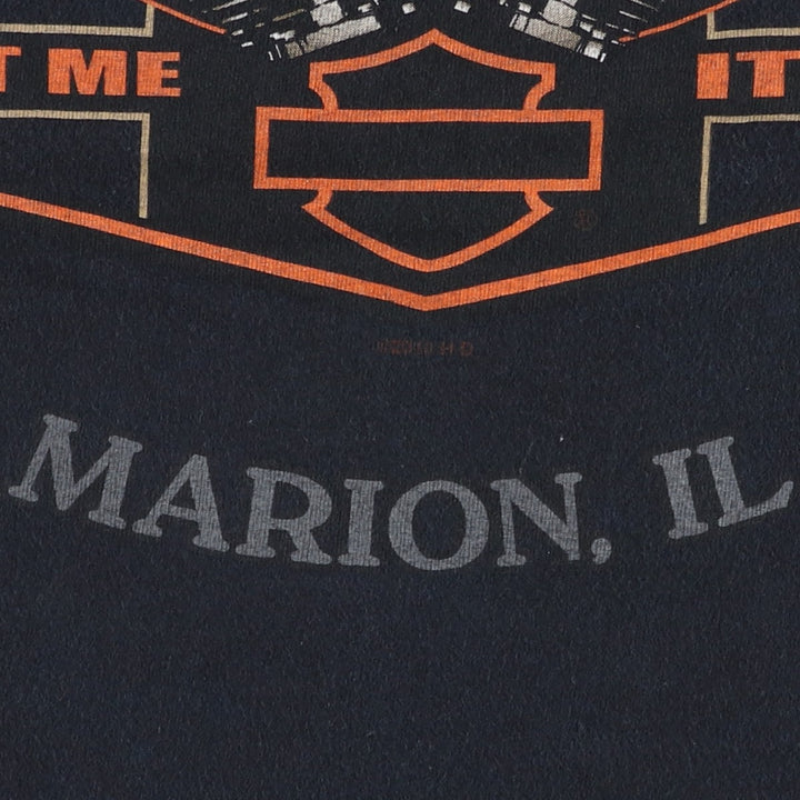 Harley-Davidson Motorcycle Bike T-shirt, Men's XL size cotton black type Vintage Second Hand
